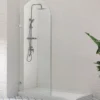 Chrome Arch Frameless Single Shower Screen Panel -Renovation CVP022 CH