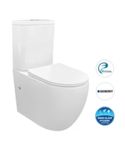 Inspire Cosenza Rimless Wall Faced Toilet – Gloss White