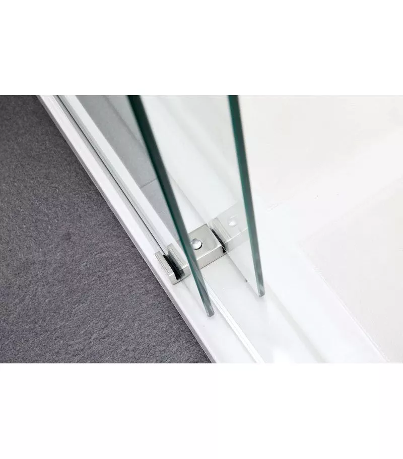 Chrome By-Passing Doors Frameless Wall To Wall Shower Screen 5 Chrome By-Passing Doors Frameless Wall To Wall Shower Screen - Image 3