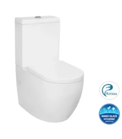 Inspire Deluso Rimless Wall Faced Toilet – Gloss White