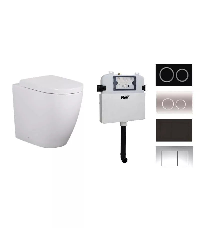 Poseidon Reno 107 R&T In Wall Cistern Rimless Floor Pan Toilet 3 Poseidon Reno 107 R&T In Wall Cistern Rimless Floor Pan Toilet