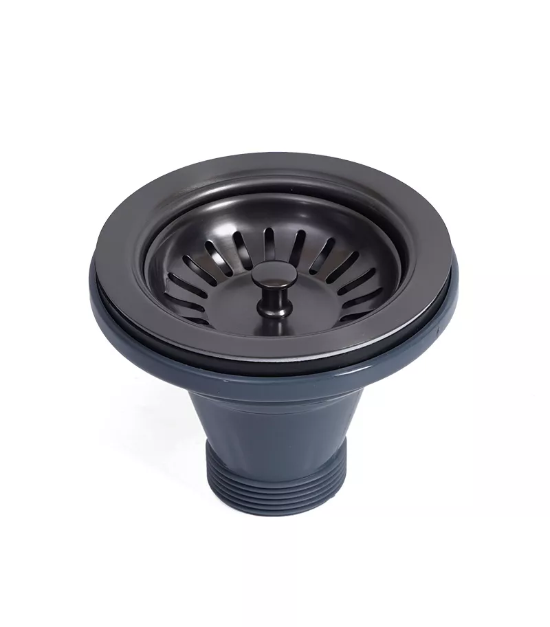 Poseidon Gunmetal Grey Stainless Steel Basket Waste For Fireclay Sinks 3 Poseidon Gunmetal Grey Stainless Steel Basket Waste For Fireclay Sinks