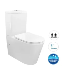 Inspire Feanza Tornado Wall Faced Toilet – Gloss White