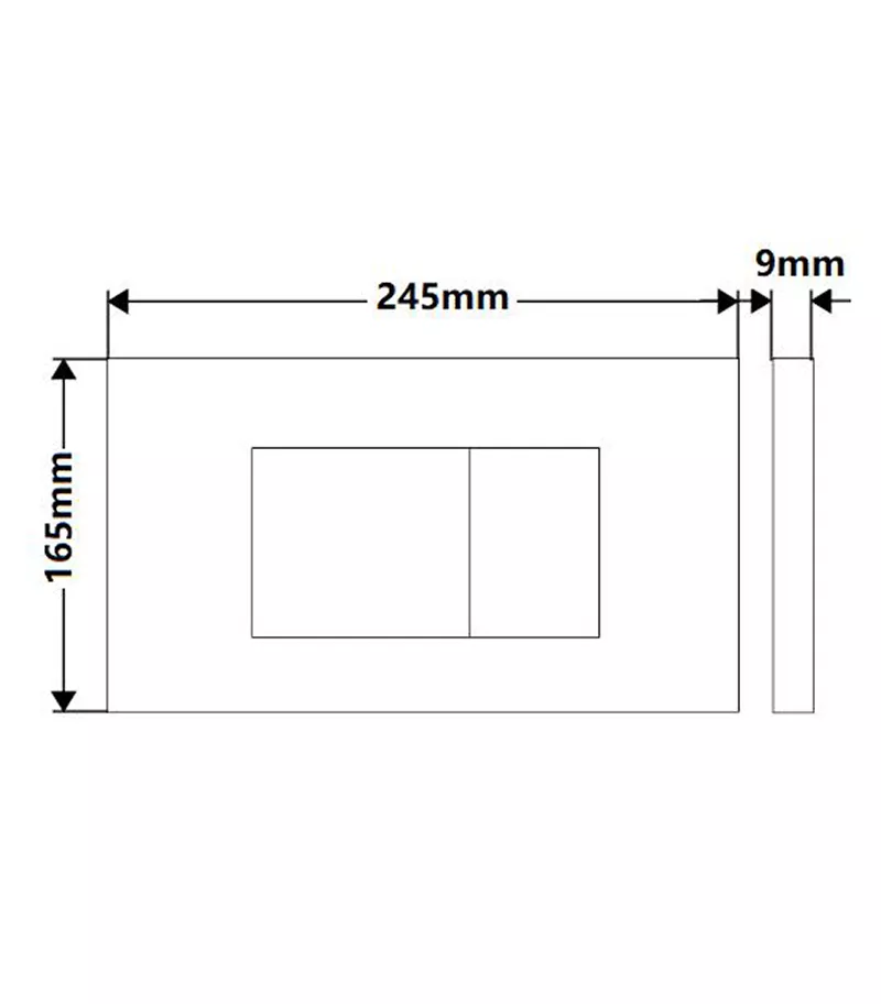 Square White Toilet Push Button G3004109W 4 Square White Toilet Push Button G3004109W - Image 2