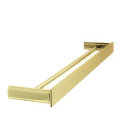 Gabe Double Towel Rail – Brushed Gold