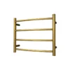 Roma Round & Curved Heated Towel Rack 4 Bars – Brushed Gold 2 Roma Round & Curved Heated Towel Rack 4 Bars – Brushed Gold -Renovation HR4 BG