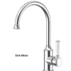 IKON Clasico Chrome Ceramic Handle Gooseneck Sink Mixer 2 IKON Clasico Chrome Ceramic Handle Gooseneck Sink Mixer -Renovation HYB868 101A 01