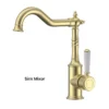 IKON Clasico Brushed Gold Ceramic Handle Sink Mixer -Renovation HYB868 102A BG