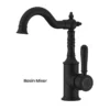 IKON Clasico Matt Black Solid Handle Basin Mixer 2 IKON Clasico Matt Black Solid Handle Basin Mixer -Renovation HYB868 202MB 1