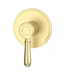IKON Clasico Brushed Gold Solid Handle Wall Mixer