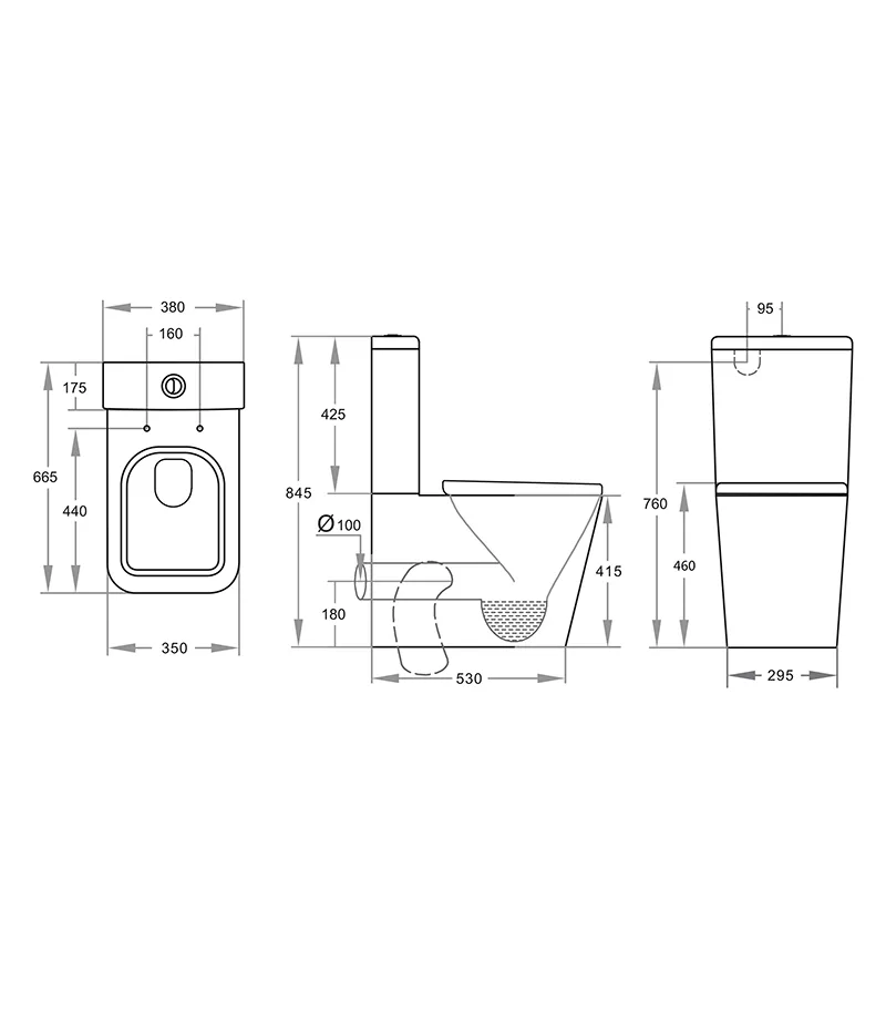 Poseidon Reno 003B Wall Faced Toilet – Gloss Black 4 Poseidon Reno 003B Wall Faced Toilet – Gloss Black - Image 2