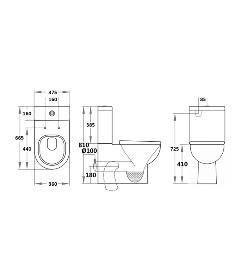 Poseidon Reno 014 Wall Faced Toilet – Gloss White 4 Poseidon Reno 014 Wall Faced Toilet – Gloss White - Image 2