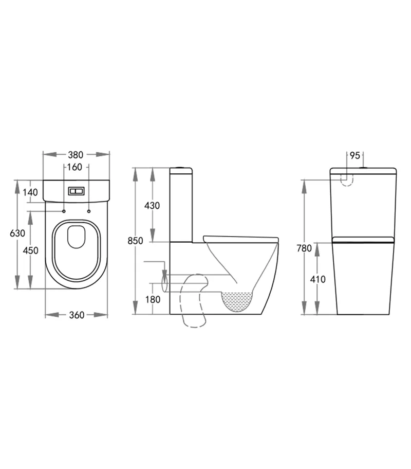 Poseidon Reno 023 Wall Faced Toilet – Gloss White 4 Poseidon Reno 023 Wall Faced Toilet – Gloss White - Image 2