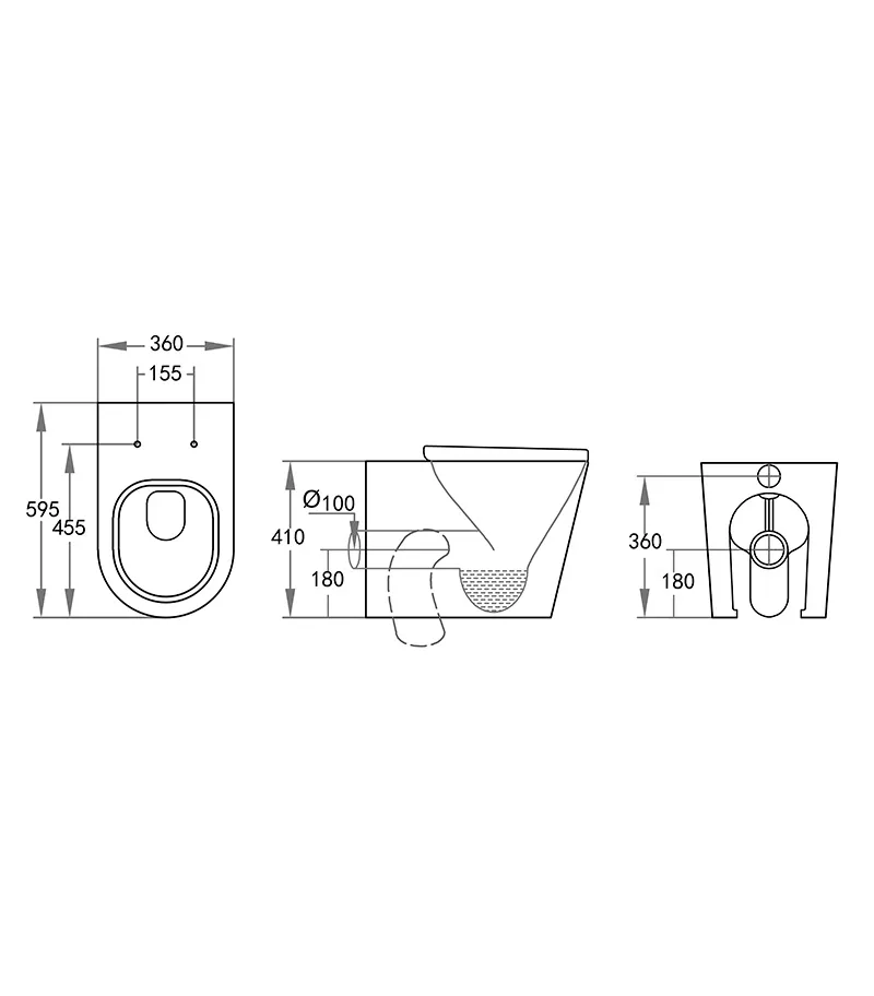 Poseidon Reno 105 R&T In Wall Cistern Tornado Floor Pan Toilet 4 Poseidon Reno 105 R&T In Wall Cistern Tornado Floor Pan Toilet - Image 2