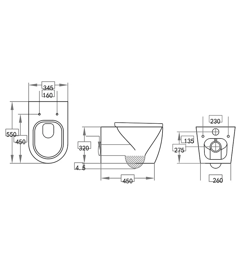 Poseidon Reno 303 Geberit Cistern Wall Hung Toilet 4 Poseidon Reno 303 Geberit Cistern Wall Hung Toilet - Image 2
