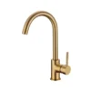 Lucid Gooseneck Sink Mixer – Brushed Brass