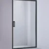 1040-1750mm Remodel Matt Black Semi-Frameless Wall To Wall Shower Screen -Renovation KW 07BW2W