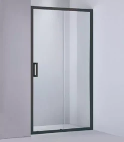 1040-1750mm Remodel Matt Black Semi-Frameless Wall To Wall Shower Screen