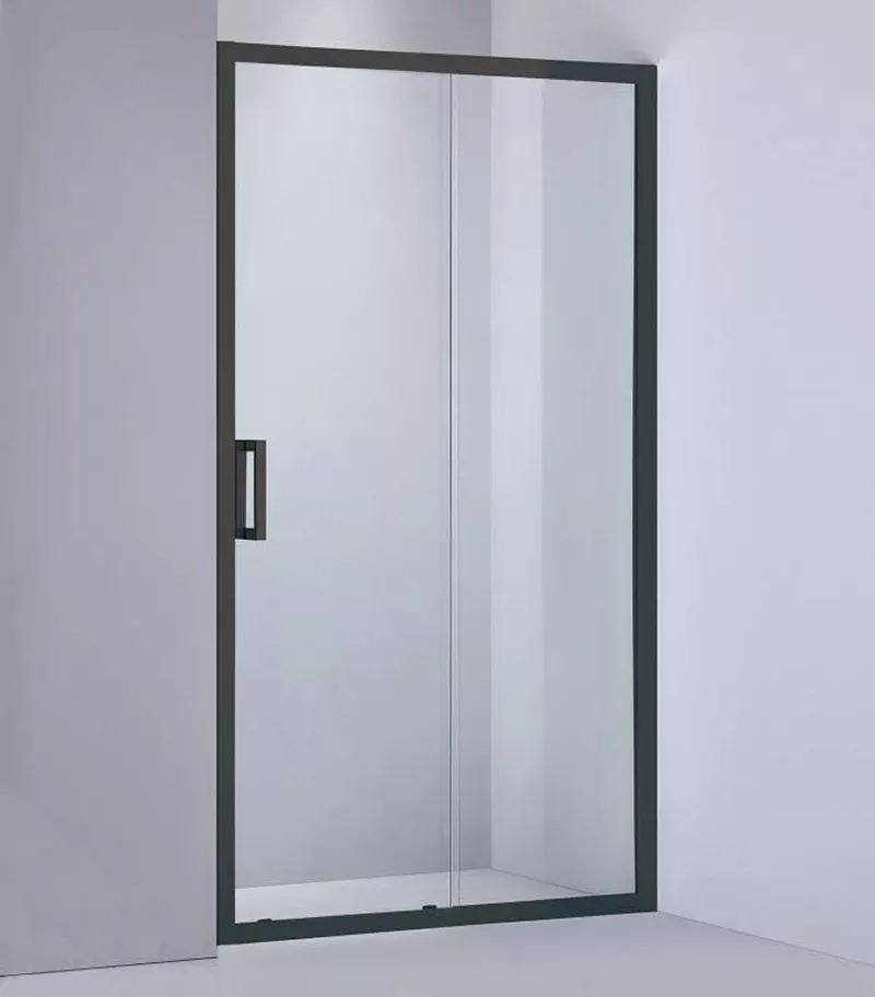 1040-1750mm Remodel Matt Black Semi-Frameless Wall To Wall Shower Screen 3 1040-1750mm Remodel Matt Black Semi-Frameless Wall To Wall Shower Screen