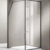 Black Full Framed 6mm Single Panel Shower Screen