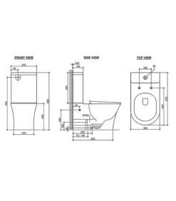 Inspire Newport Rimless Wall Faced Toilet – Gloss White -Renovation NEWPORT INTSPK S
