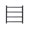 Aqua Round Heated Towel Rack 4 Bars – Matt Black -Renovation OX04.R.HTR 1