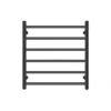 Aqua Round Heated Towel Rack 6 Bars – Matt Black -Renovation OX06.R.HTR New