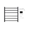 Aqua Square Heated Towel Rack 6 Bars – Matt Black 1 Aqua Square Heated Towel Rack 6 Bars – Matt Black -Renovation OX06.S.HTR Newp