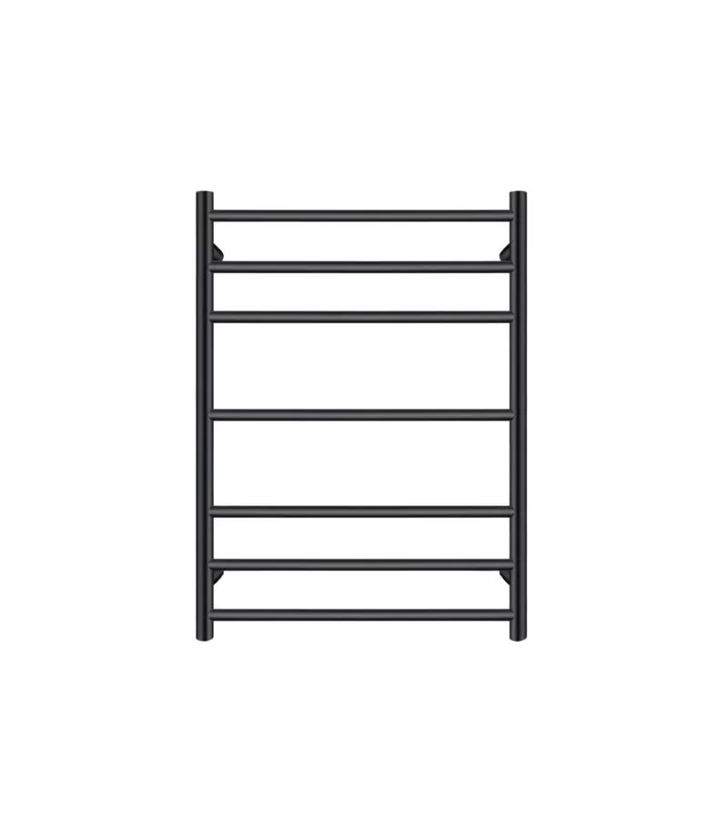 Aqua Round Heated Towel Rack 7 Bars (3+1+3) – Matt Black 3 Aqua Round Heated Towel Rack 7 Bars (3+1+3) – Matt Black