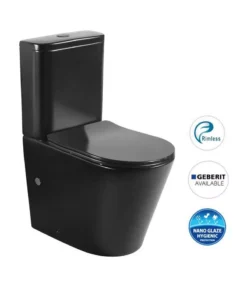 Inspire Oasis Rimless Wall Faced Toilet – Matt Black