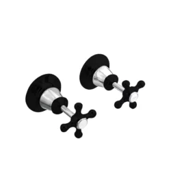 Noosa Heritage Wall Top Assembly – Matt Black & Chrome