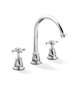 Noosa Heritage Hob Sink Tap Set – Chrome