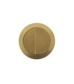 Poseidon Brushed Yellow Gold Round Press Toilet Button