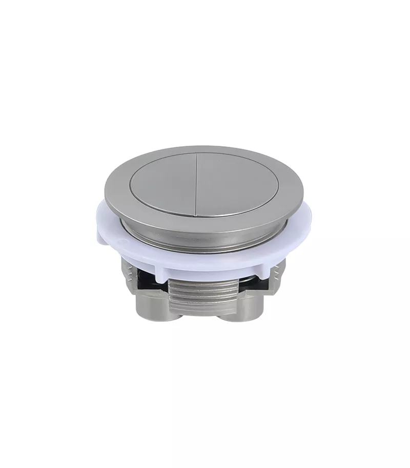 Poseidon Brushed Nickel Round Press Toilet Button 4 Poseidon Brushed Nickel Round Press Toilet Button - Image 2