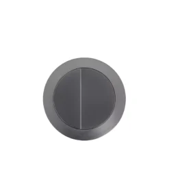 Poseidon Gunmetal Grey Round Press Toilet Button