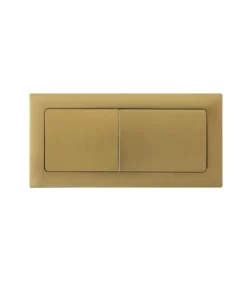 Poseidon Brushed Yellow Gold Square Press Toilet Button