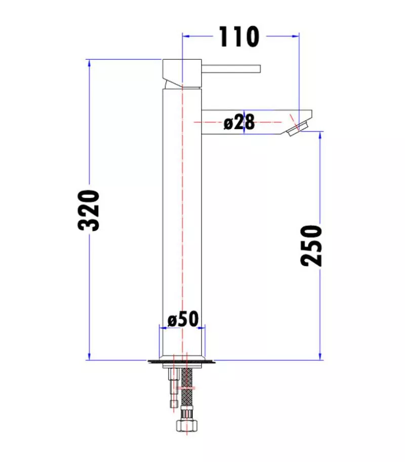 Opus Chrome Tall Basin Mixer 4 Opus Chrome Tall Basin Mixer - Image 2