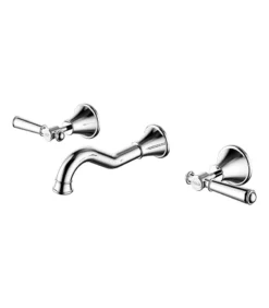 Clasico Solid Handle Bath Tap Set – Chrome