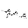 Clasico Ceramic Handle Bath Tap Set – Brushed Nickel 2 Clasico Ceramic Handle Bath Tap Set – Brushed Nickel -Renovation PCK90NZ01A BN New