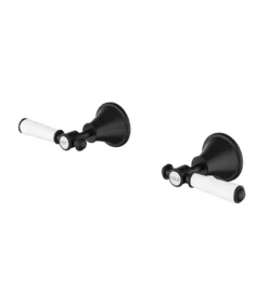 Clasico Ceramic Handle Wall Top Assembly – Matt Black