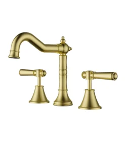 Clasico Solid Handle Basin Tap Set – Brushed Gold