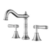Clasico Solid Handle Basin Tap Set – Brushed Nickel