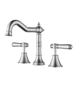 Clasico Solid Handle Basin Tap Set – Brushed Nickel