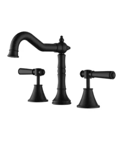 Clasico Solid Handle Basin Tap Set – Matt Black