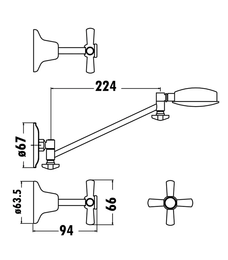 Reno Shower Tap Set – Chrome 4 Reno Shower Tap Set – Chrome - Image 2