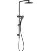 Cora Matt Black Twin Shower On Rail