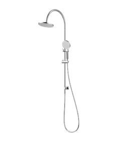 Cora Gooseneck Twin Shower On Rail – Chrome