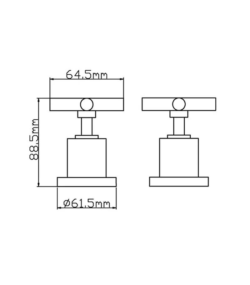 Mona Wall Top Assembly – Brushed Gold 4 Mona Wall Top Assembly – Brushed Gold - Image 2