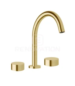 Tana Brushed Gold Basin Tap Set