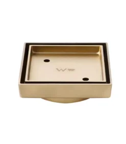 Poseidon Tile Insert Floor Waste – Brushed Gold
